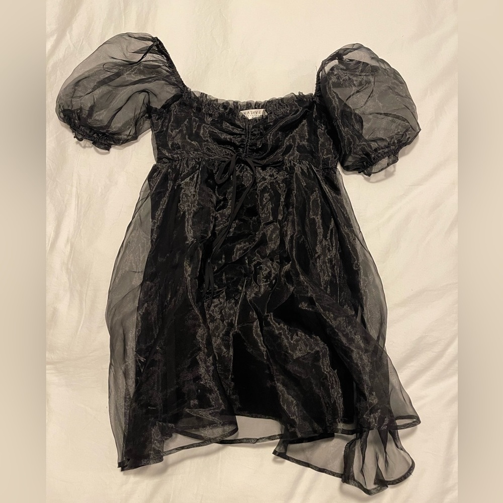 NWT Black American Threads Sheer Dress